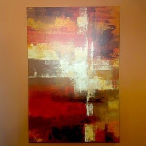 Abstract Brown and Red Wall Art